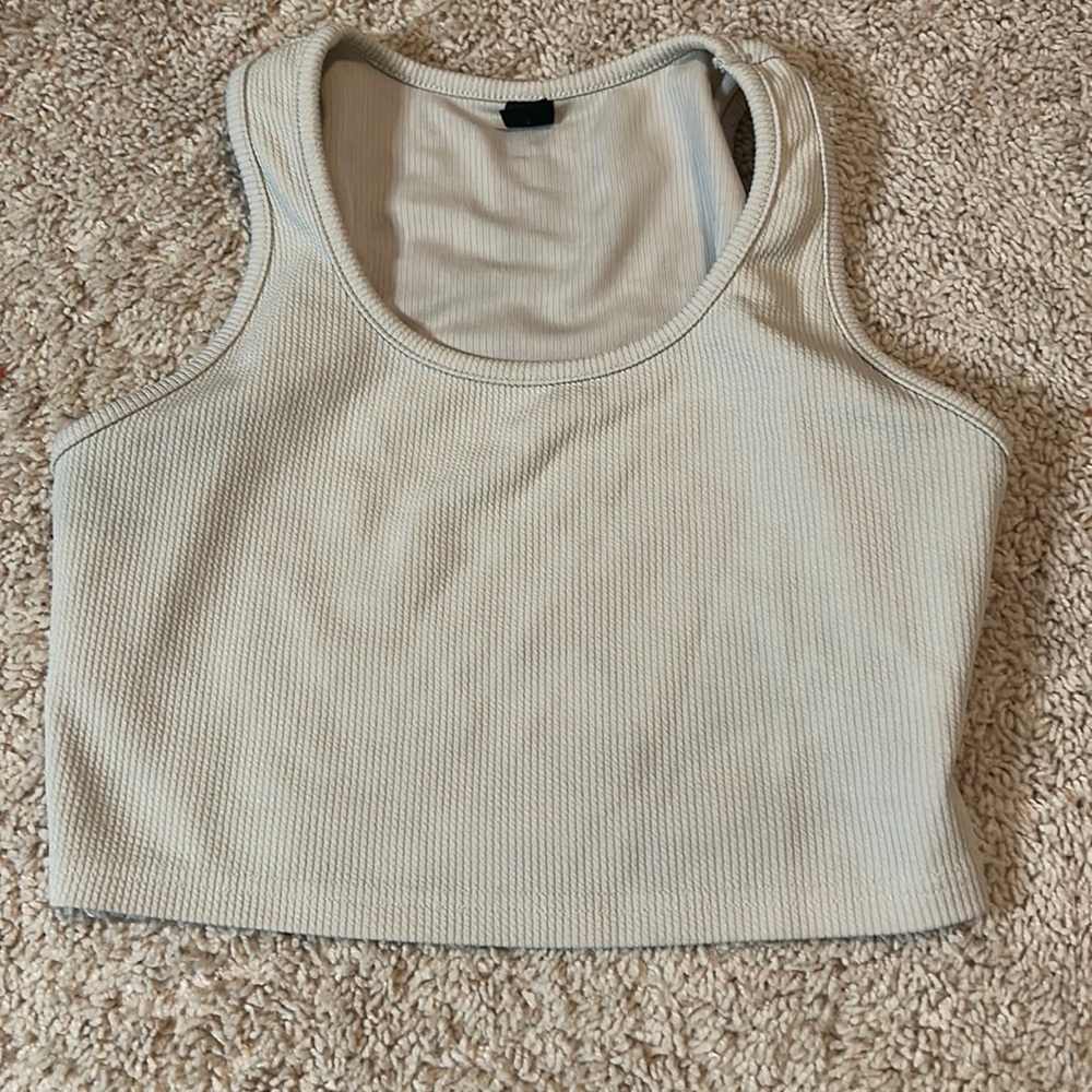 Cream Crop Top